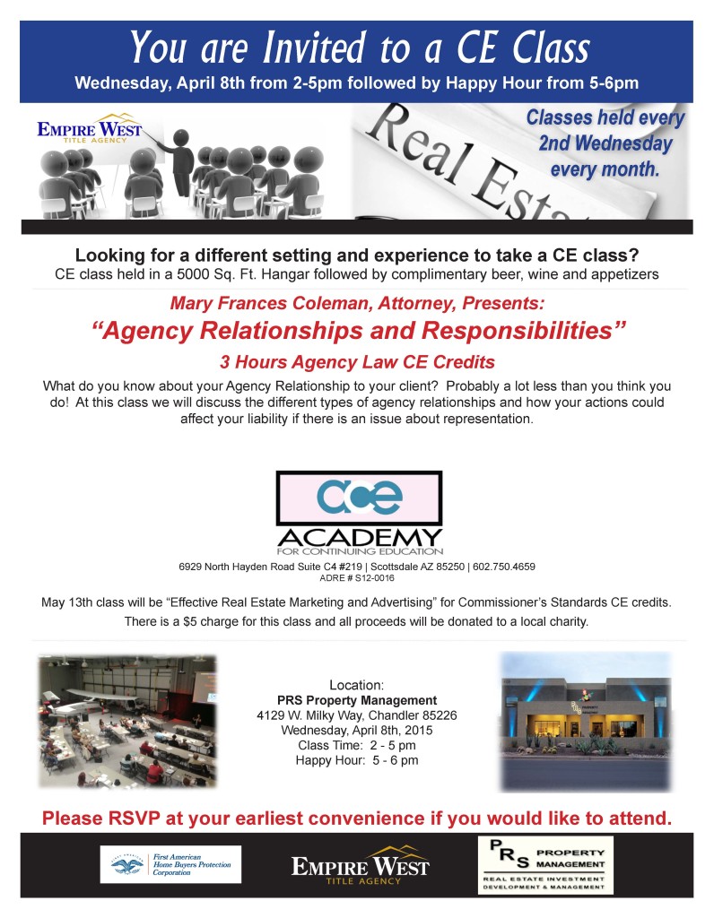 MKTF - Agency Relationships and Responsibilites April 8th